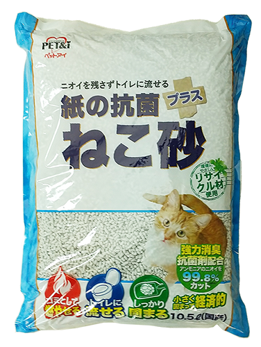 紙の抗菌プラス猫砂 10.5L